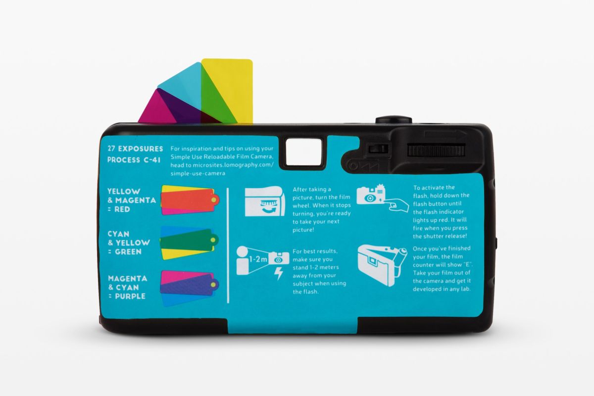 Lomography Simple Use Reloadable Film Camera LomoChrome Turquoise
